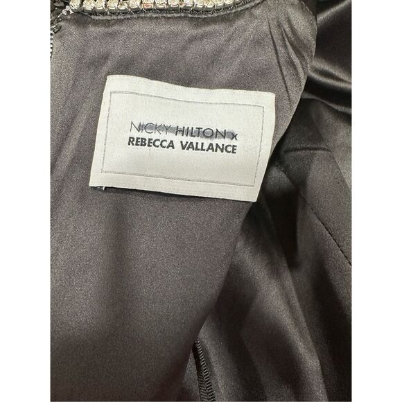 NWOT Rebecca Vallance X Nicky Hilton Lena Bow Mini Dress in Black Size 6 $790 - Picture 10 of 12